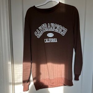 ROMWE Brown San Francisco Sweater